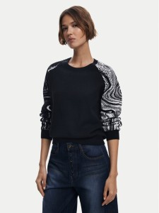Desigual Sweter Kodiak 25WWJF28 Czarny Regular Fit