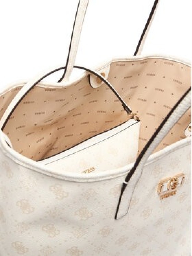 Guess Torebka Emelie Logo HWGP99 28240 Kremowy