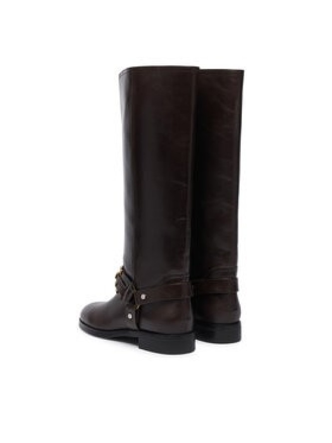 PINKO Oficerki Cheval 01 SD0583P001 Brązowy ciemny