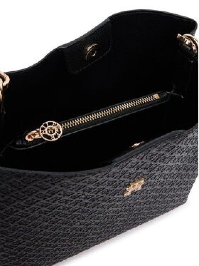 Tommy Hilfiger Torebka Th Icon Shoulder Bag Mono AW0AW19000 Czarny