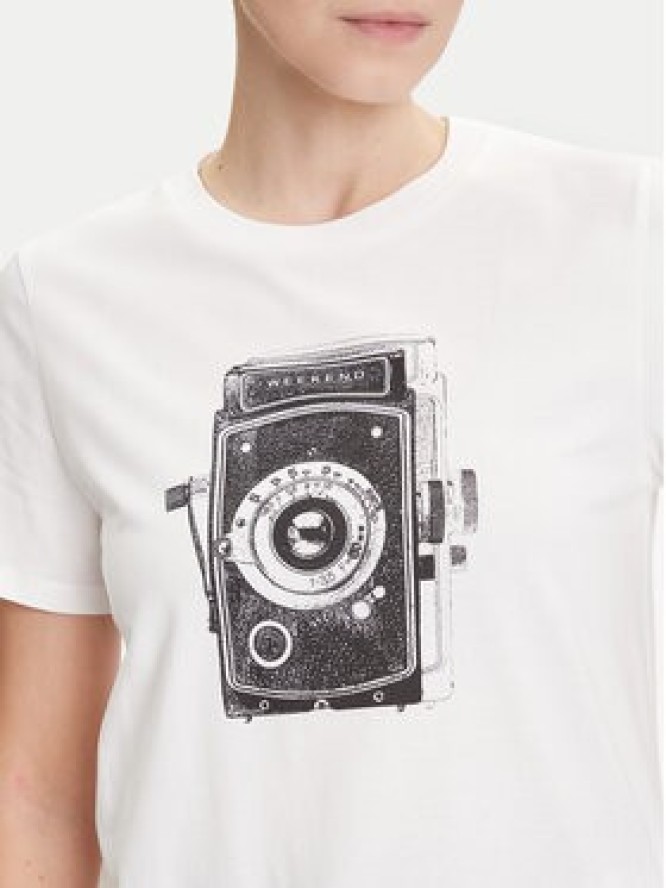 Weekend Max Mara T-Shirt Guglia 2525976031 Biały Regular Fit