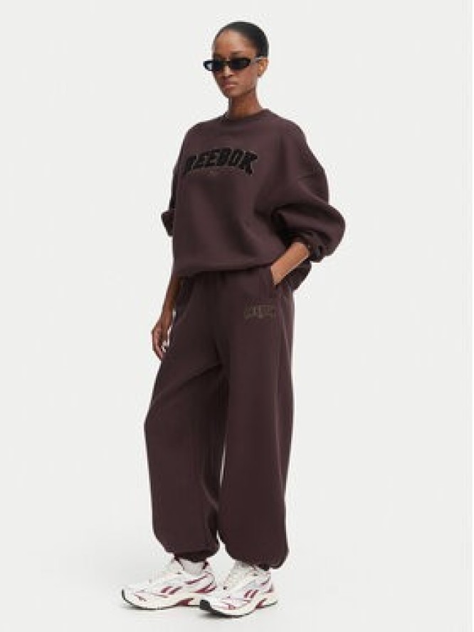 Reebok Spodnie dresowe Iza RK25687CCW Brązowy ciemny Regular Fit