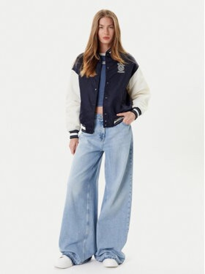 Guess Jeans Kurtka bomber W5YL15 WHAA2 Granatowy Regular Fit