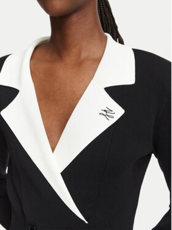 KARL LAGERFELD Sukienka koktajlowa B3W13038 Czarny A-Line Fit