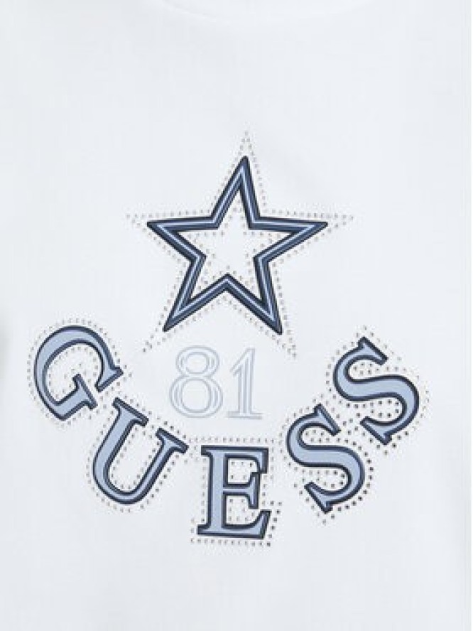 Guess T-Shirt V6YI04 K4268 Biały Regular Fit