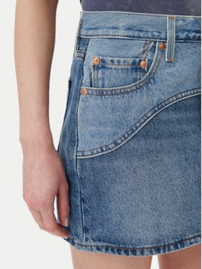 Levi's® Spódnica jeansowa Western 501® 001VJ-0001 Niebieski Regular Fit