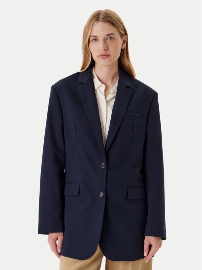 Tommy Hilfiger Marynarka Elevated WW0WW46808 Granatowy Relaxed Fit