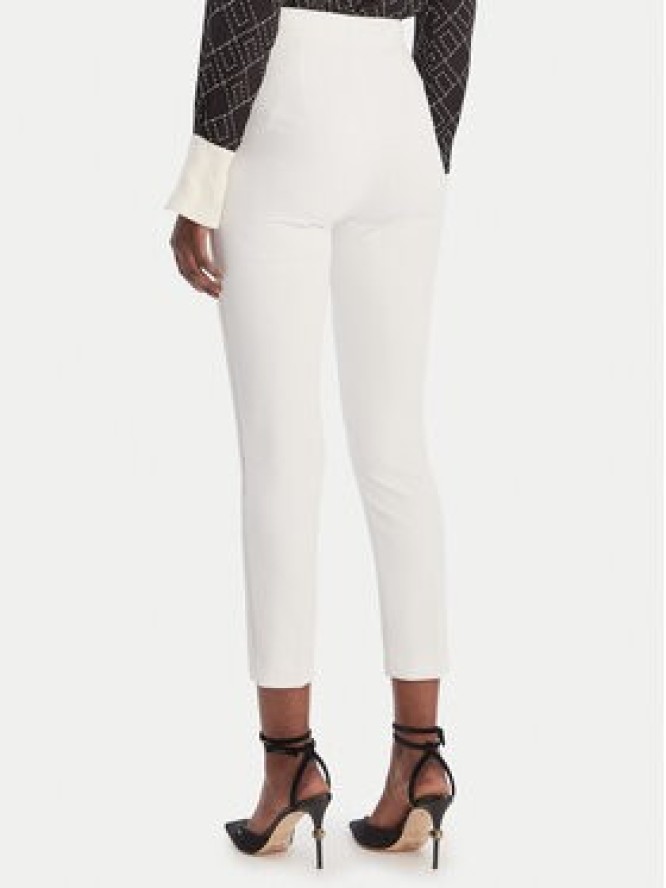 Elisabetta Franchi Spodnie materiałowe PA-170-61E2-V290 Biały Regular Fit