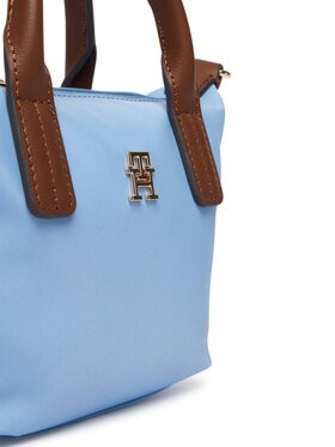 Tommy Hilfiger Torebka Popette Micro Tote AW0AW18368 Błękitny