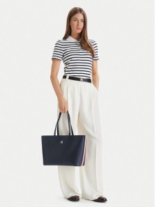 Tommy Hilfiger Torebka Im Latam Corp Tote AW0AW17322 Granatowy