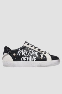 KARL LAGERFELD Czarno-białe damskie trampki SKOOL KARL STATE OF MIND, Rozmiar 39