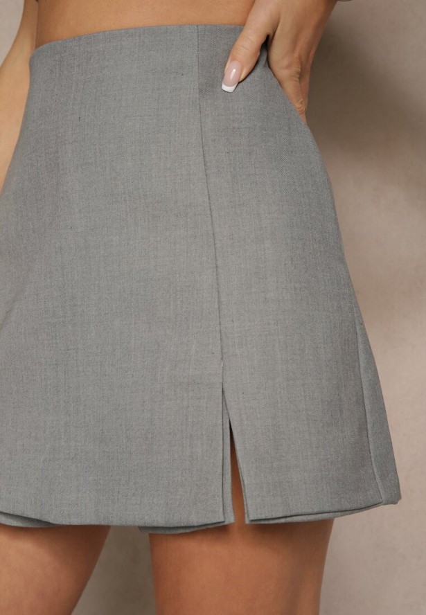 Szare Spódnico-Spodenki z Rozcięciem Irithena