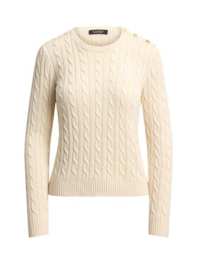 LAUREN RALPH LAUREN Sweter 200P14039003 Kremowy Regular Fit