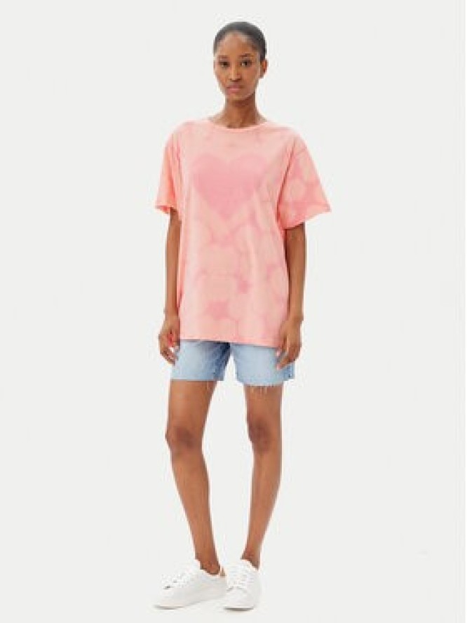 One Teaspoon T-Shirt Love Sweat 26918 Różowy Relaxed Fit