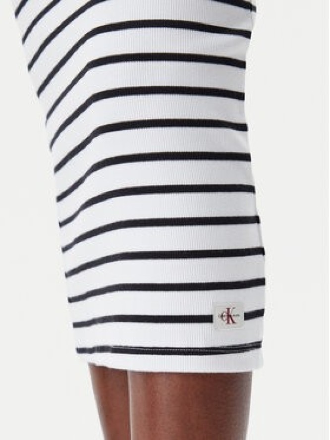Calvin Klein Jeans Sukienka letnia J20J225263 Biały Slim Fit