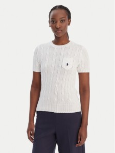 Polo Ralph Lauren Sweter 211971873005 Biały Slim Fit