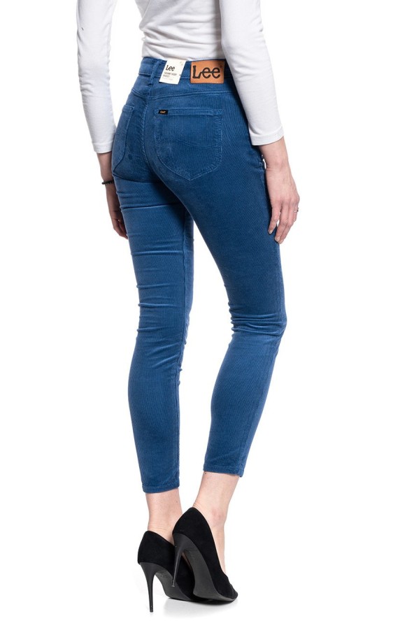 SPODNIE DAMSKIE SZTRUKSOWE LEE SCARLETT HIGH ESTATE BLUE L626QG17 112114322