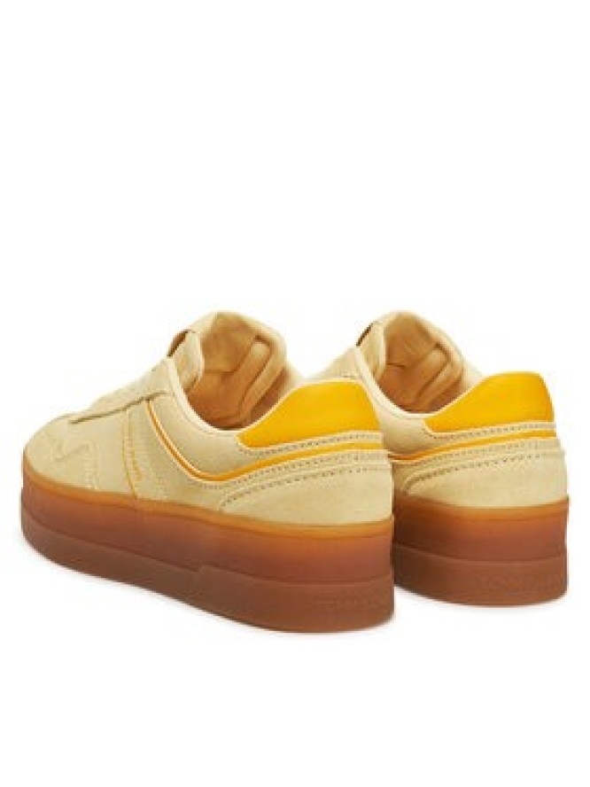 Tommy Jeans Sneakersy The Greenwich Flatform Suede EN0EN02734 Żółty