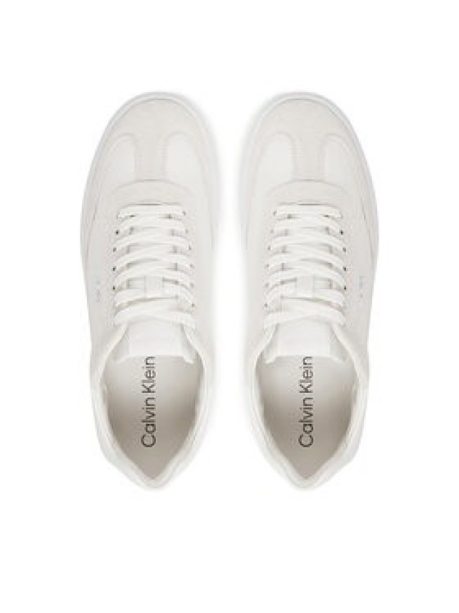 Calvin Klein Sneakersy Cupsole Lace Up - Lth Sue Mix HW0HW02435 Biały