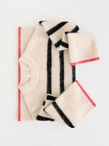 Sweter z wełną i moherem - wielobarwny