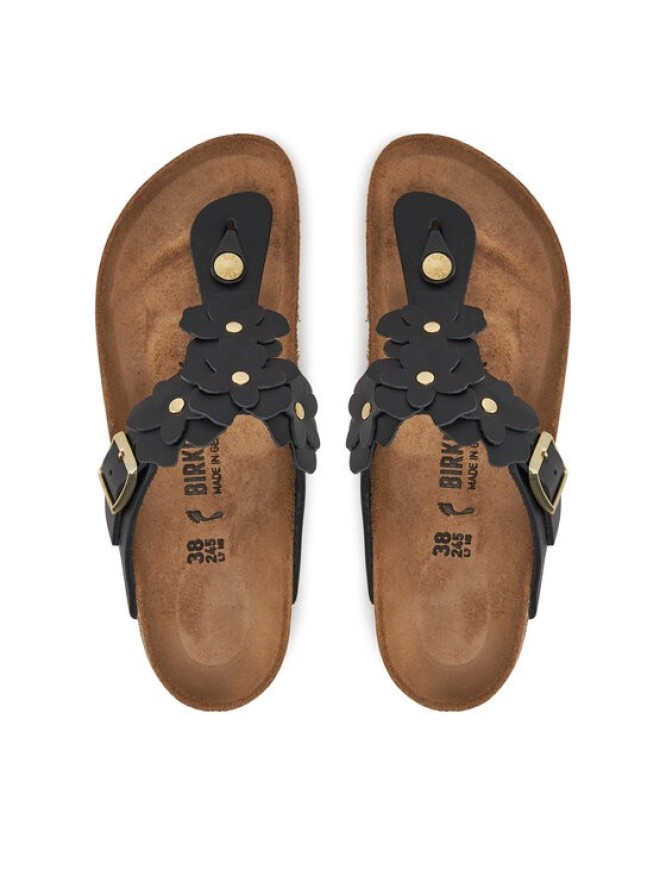 Birkenstock Japonki Gizeh Flowers 1026719 Czarny