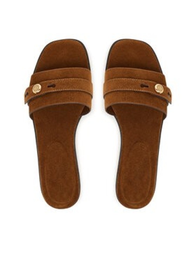 Tory Burch Klapki Romy 183306 Brązowy