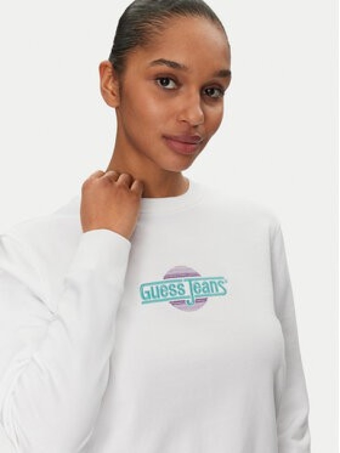 Guess Jeans Bluza W5GQ20 K68I4 Biały Regular Fit