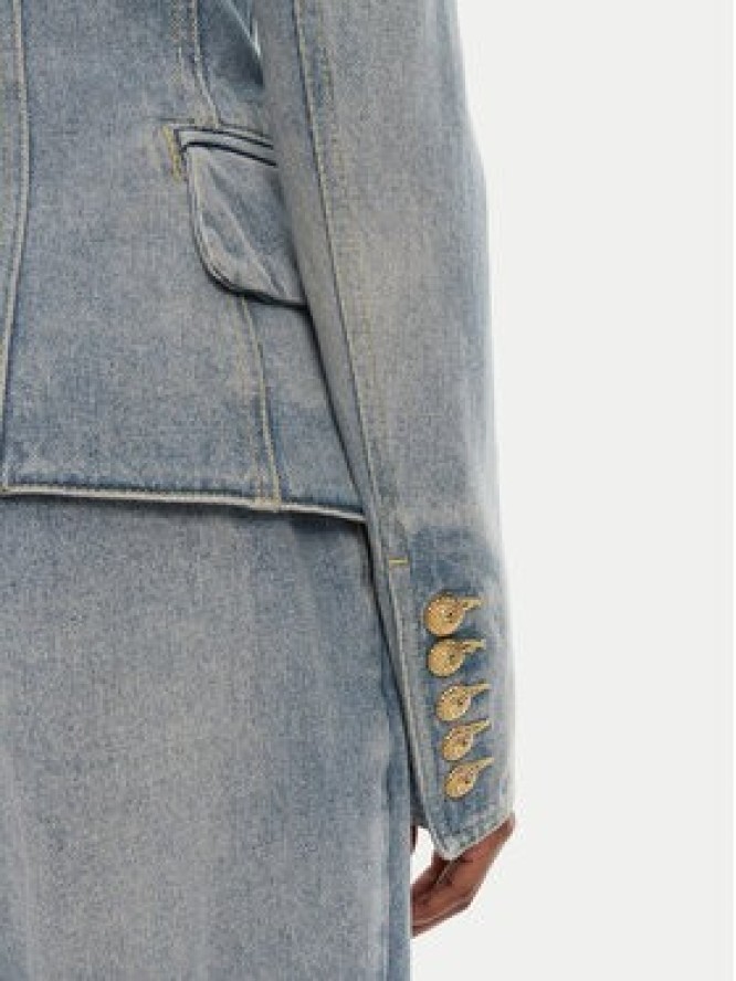 Balmain Marynarka DF0SI509DF17 Niebieski Regular Fit