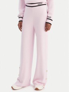 Liu Jo Sport Spodnie dzianinowe TF5252 MS59L Różowy Relaxed Fit