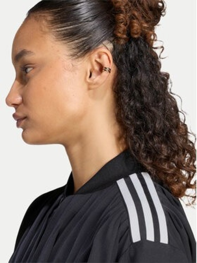 adidas Bluza Satin Pleated Track Top LG4081 Czarny Relaxed Fit