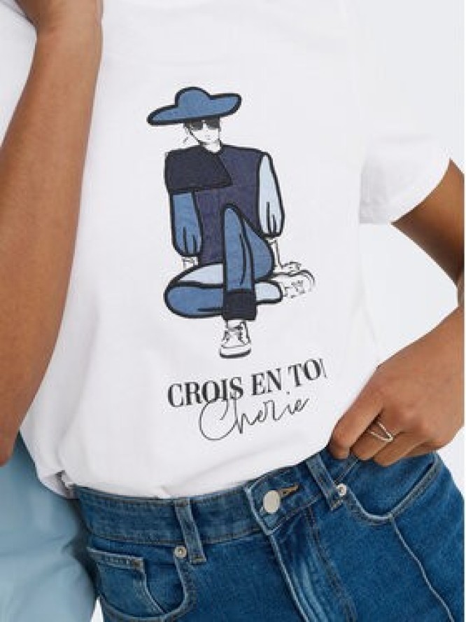 ONLY T-Shirt Emma 15329752 Biały Regular Fit