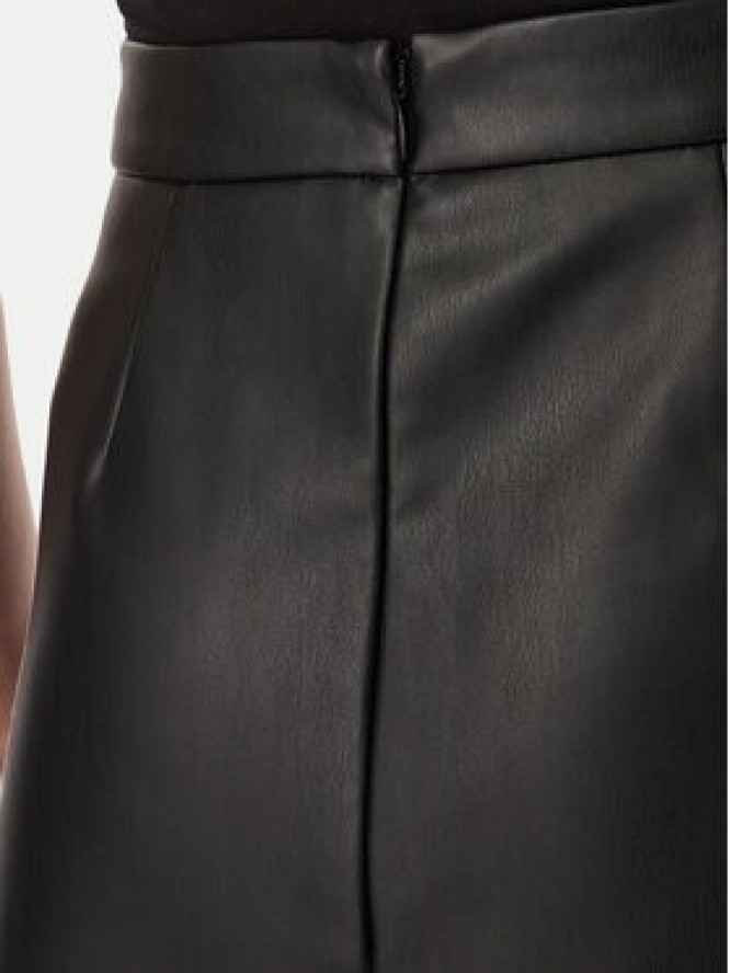 KARL LAGERFELD Spódnica z imitacji skóry B4W12004 Czarny Regular Fit