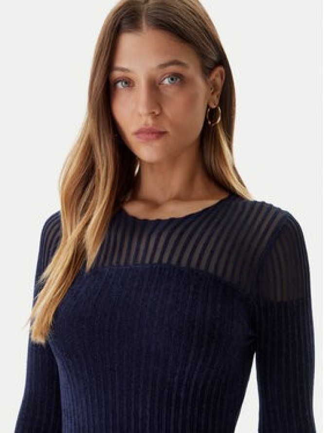 Guess Sukienka dzianinowa W5BK63 Z0890 Granatowy Slim Fit