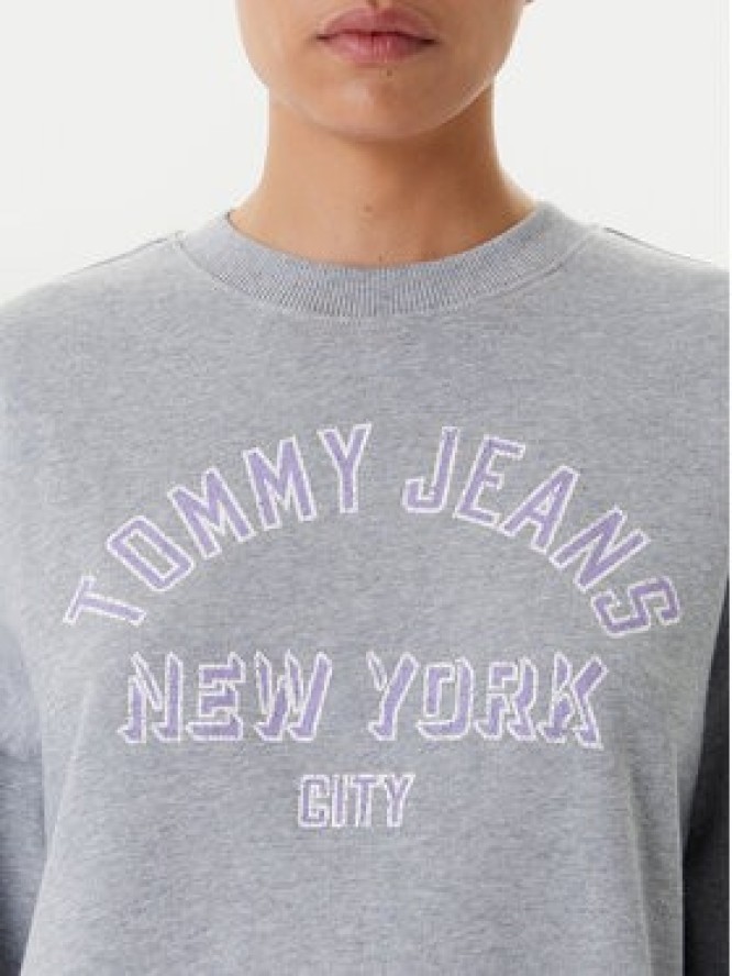 Tommy Jeans Bluza Varsity DW0DW21202 Szary Boxy Fit