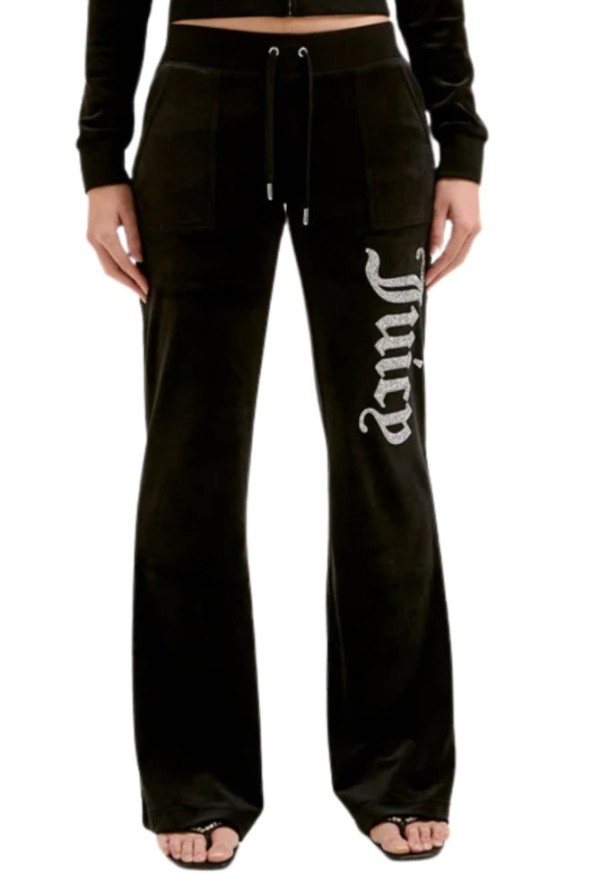 JUICY COUTURE Czarne damskie spodnie dresowe Layla Caviar Trackpant, Rozmiar XS