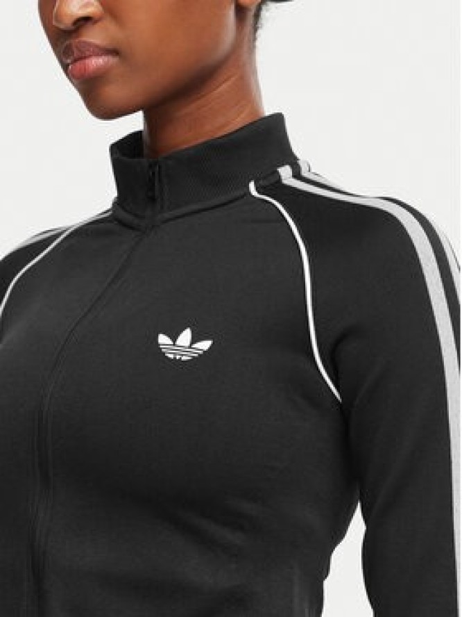 adidas Bluza Essentials 3 Stripes Seamless Tracktop KX8420 Czarny Slim Fit