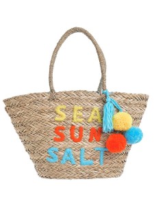 BLE Shopper bag w kolorze błękitno-jasnobrązowym - 53 x 30 cm rozmiar: onesize