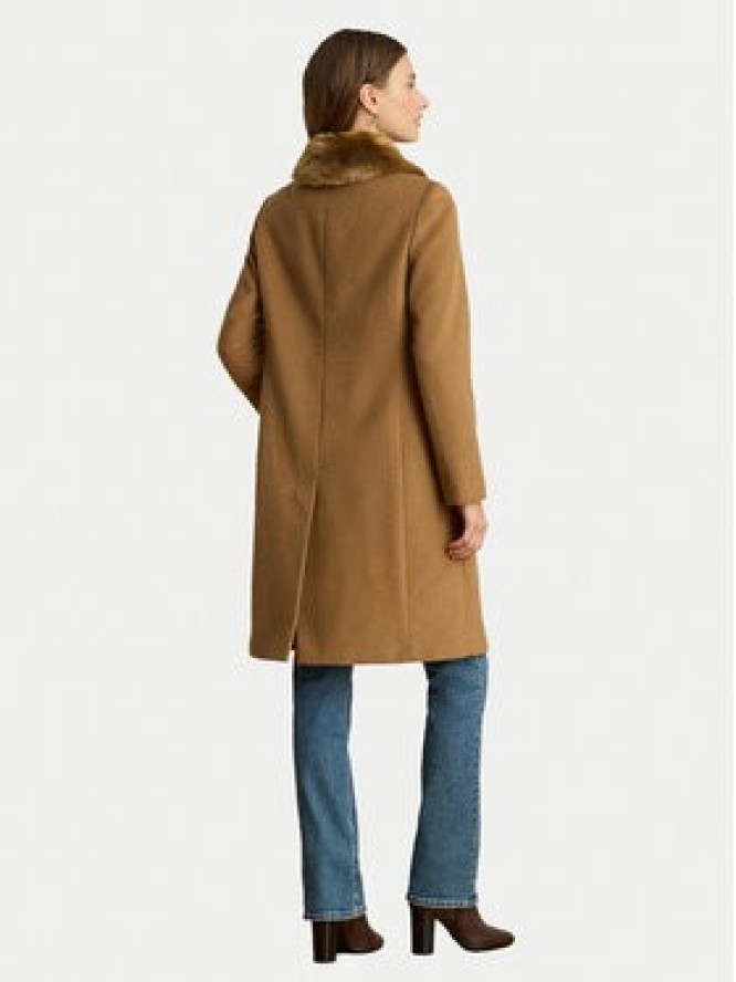 LAUREN RALPH LAUREN Płaszcz wełniany 297P04148002 Brązowy Straight Fit
