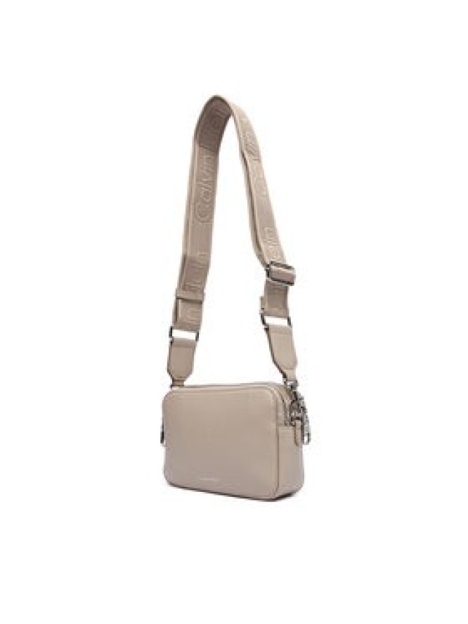Calvin Klein Torebka Webbing Double Strap Camera Bag LV04F3165G Beżowy