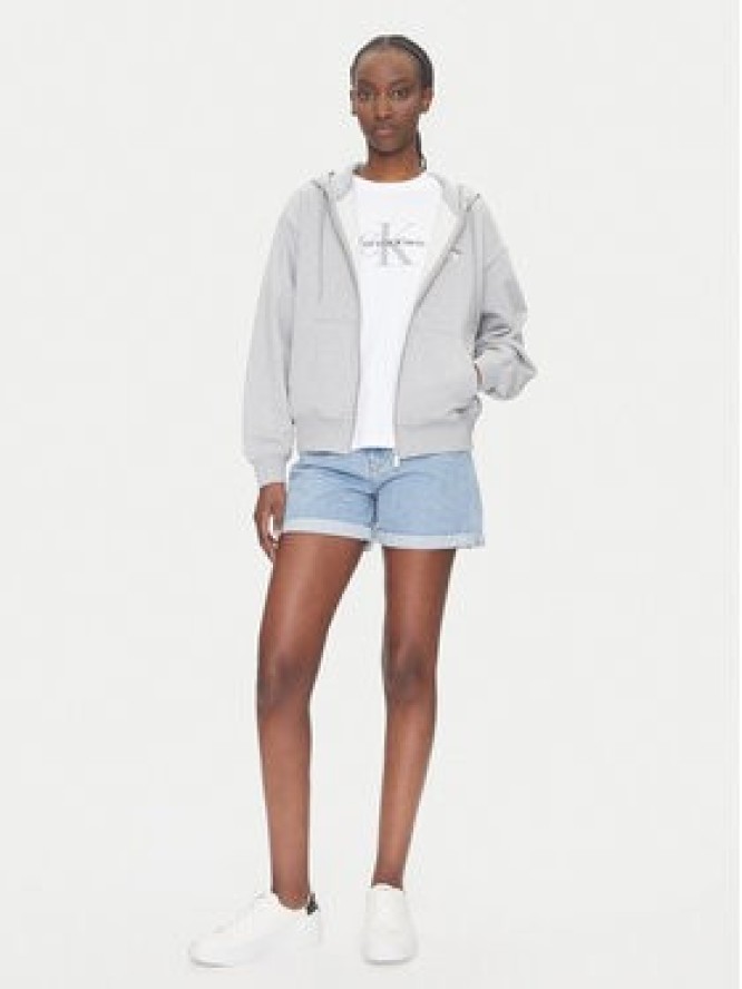 Calvin Klein Jeans Bluza Monologo LV047B270G Szary Regular Fit