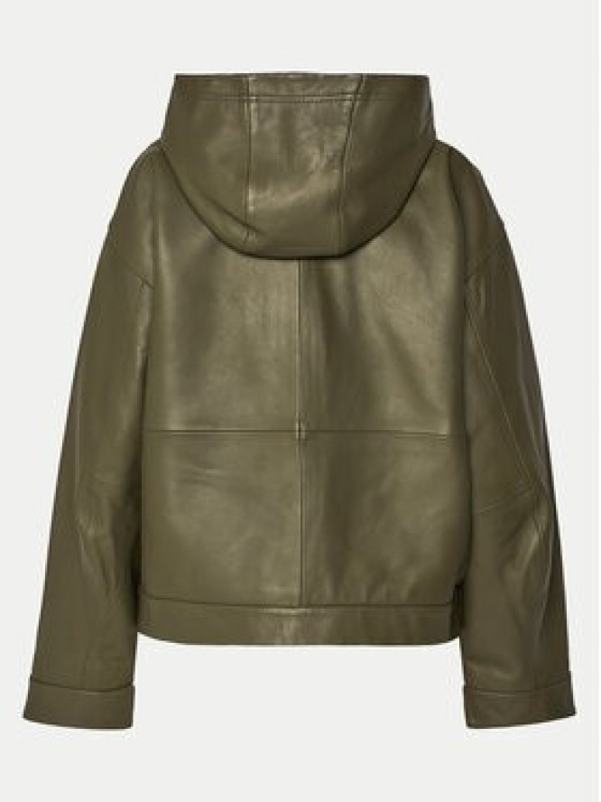 2NDDAY Kurtka skórzana 2251512606 190515 Zielony Regular Fit