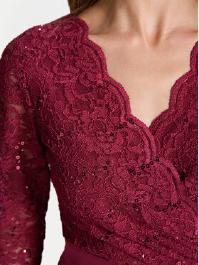 Swing Sukienka koktajlowa 5AE29100 Bordowy Regular Fit