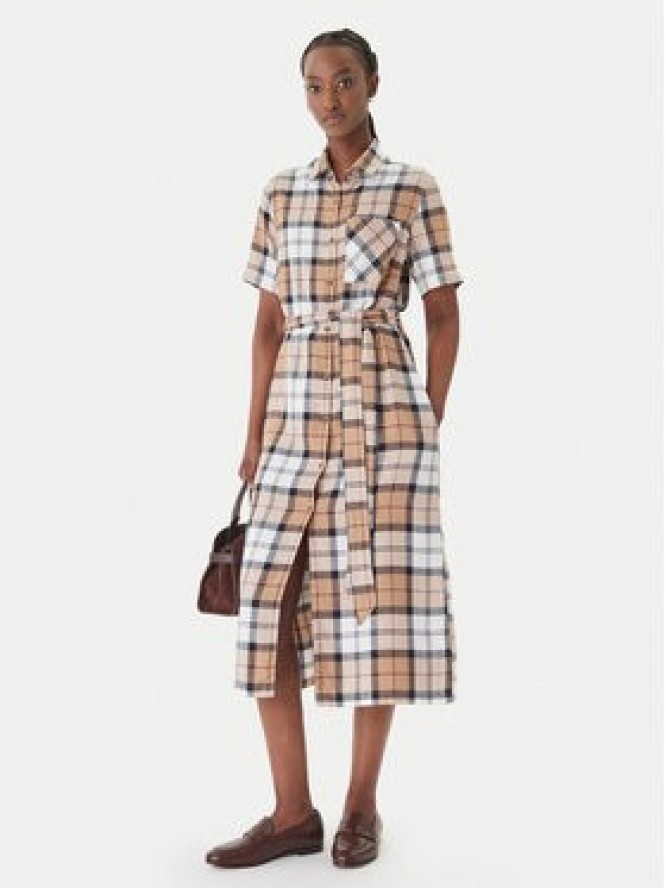 Barbour Sukienka koszulowa Fern LDR0988BR37 Beżowy Slim Fit