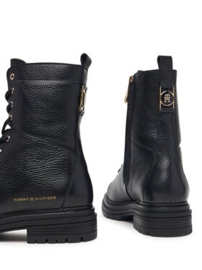 Tommy Hilfiger Trzewiki Th Emboss Grain Leather Boot FW0FW09553 Czarny