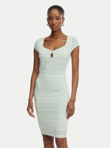 Guess Sukienka dzianinowa W6GK21 Z0603 Zielony jasny Regular Fit