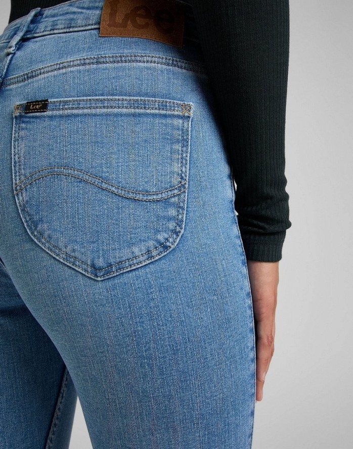 LEE SCARLETT HIGH ZIP DAMSKIE SPODNIE JEANSOWE PARTLY CLOUDY L31BERPA 112320161