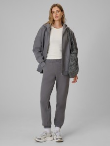 4F Spodnie dresowe joggery damskie - szare XL