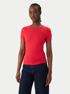 Tommy Jeans T-Shirt DW0DW20459 Czerwony Slim Fit