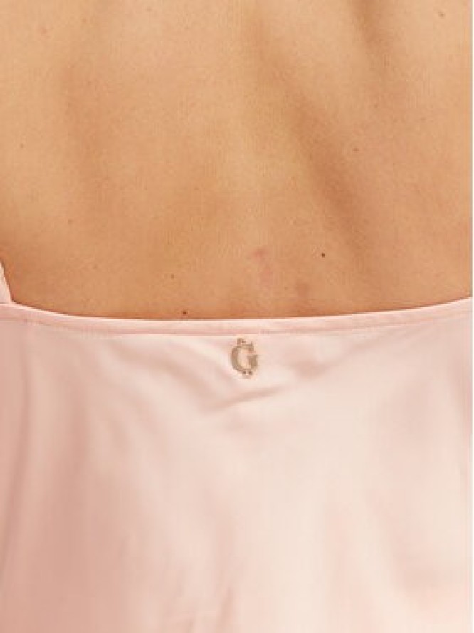 Guess Sukienka wieczorowa W5GT10 WF1T2 Koralowy Slim Fit