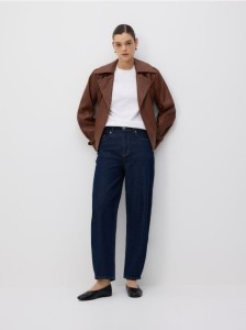 Jeansy barrel leg - indigo jeans